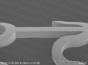 Femtosecond laser stent cutting of 316L